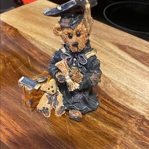 Boyd’s Graduation Bear Figurine in Black and Brown